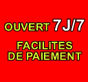 ouvert 7j/4 facilités de paiment