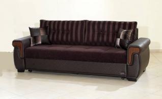 Canapé convertible Milas 3 Places marron